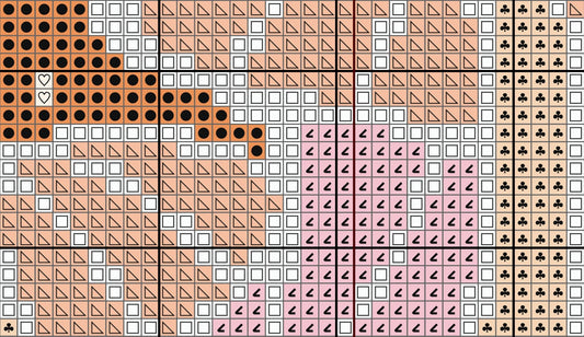 Grid of various geometric shapes and patterns in different colors.