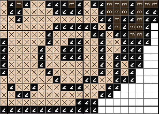 Grid pattern with black, beige, and white squares